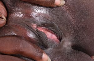 black pussy close up